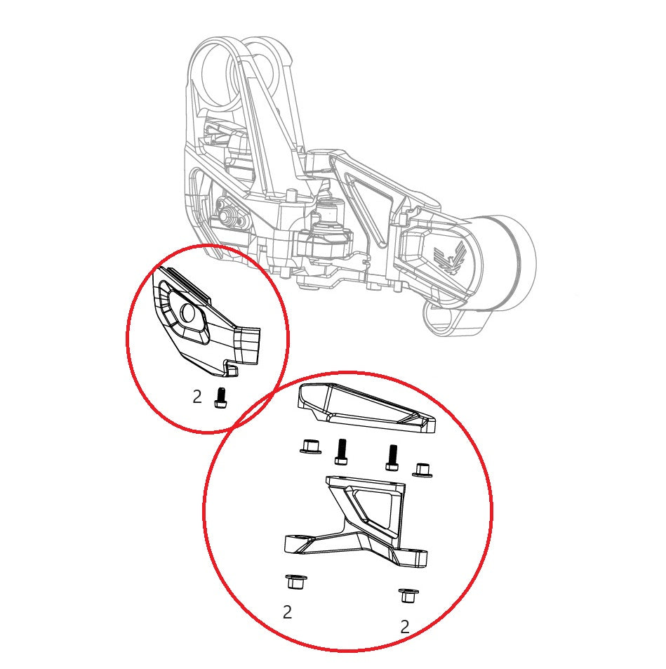 SRAM XX-SL T-Type Eagle AXS Derailleurbeschermingsset