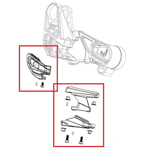 Parallellogrammenset SRAM XX T-TYPE EAGLE AXS ACHTER DERAILLEUR