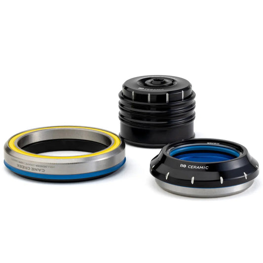 CANE CREEK 110 keramisch conisch balhoofd, 1 1/8"-1.5", IS41/28.6/H9 | IS52/40, zwart/zilver