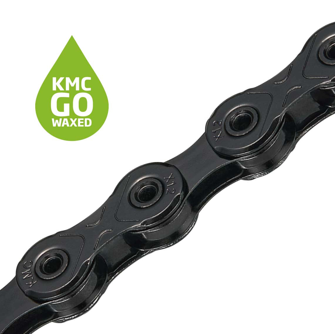 12V KMC DLC 12 Waxed Zwarte Ketting