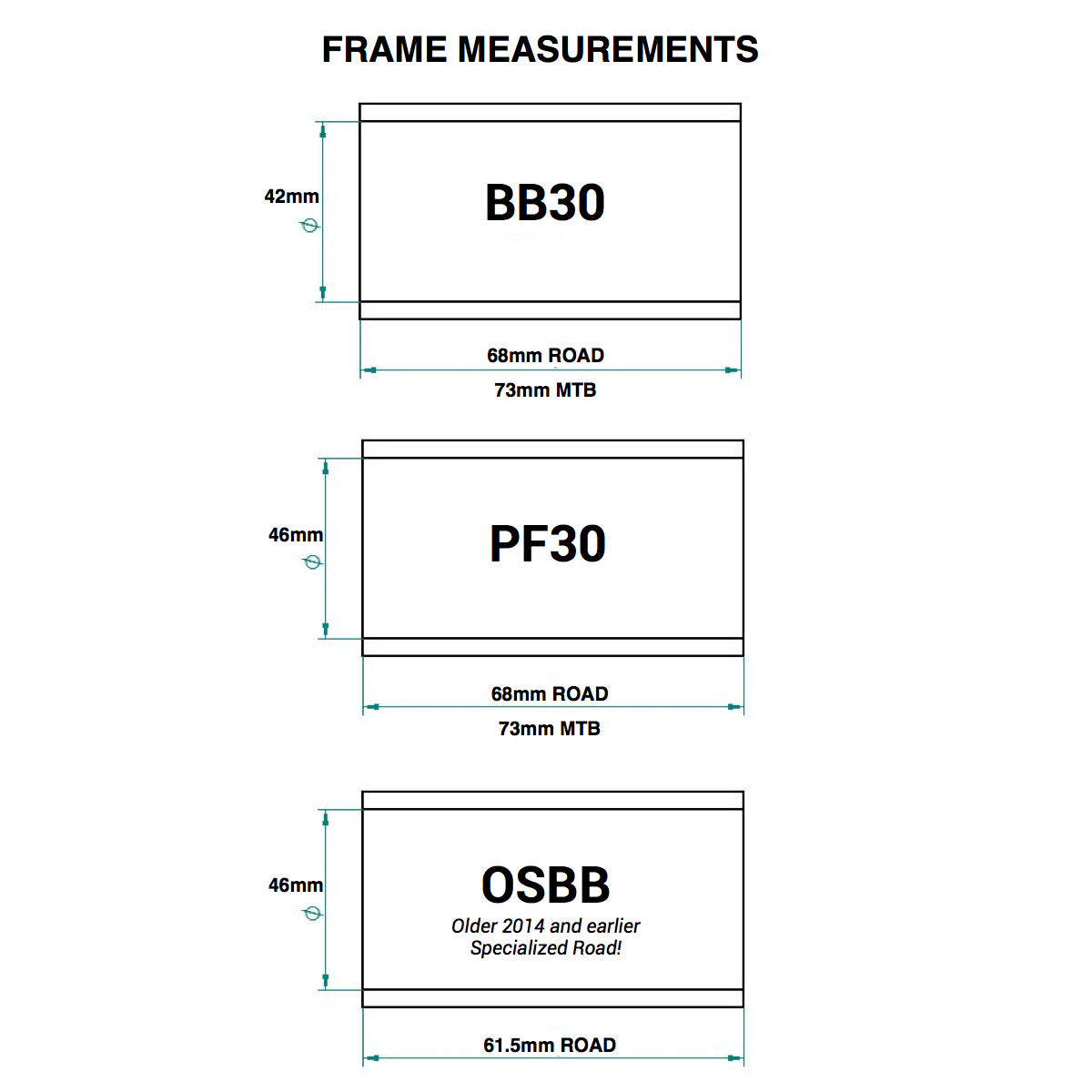 PRAXIS BB/PF30 73 mm crankstel