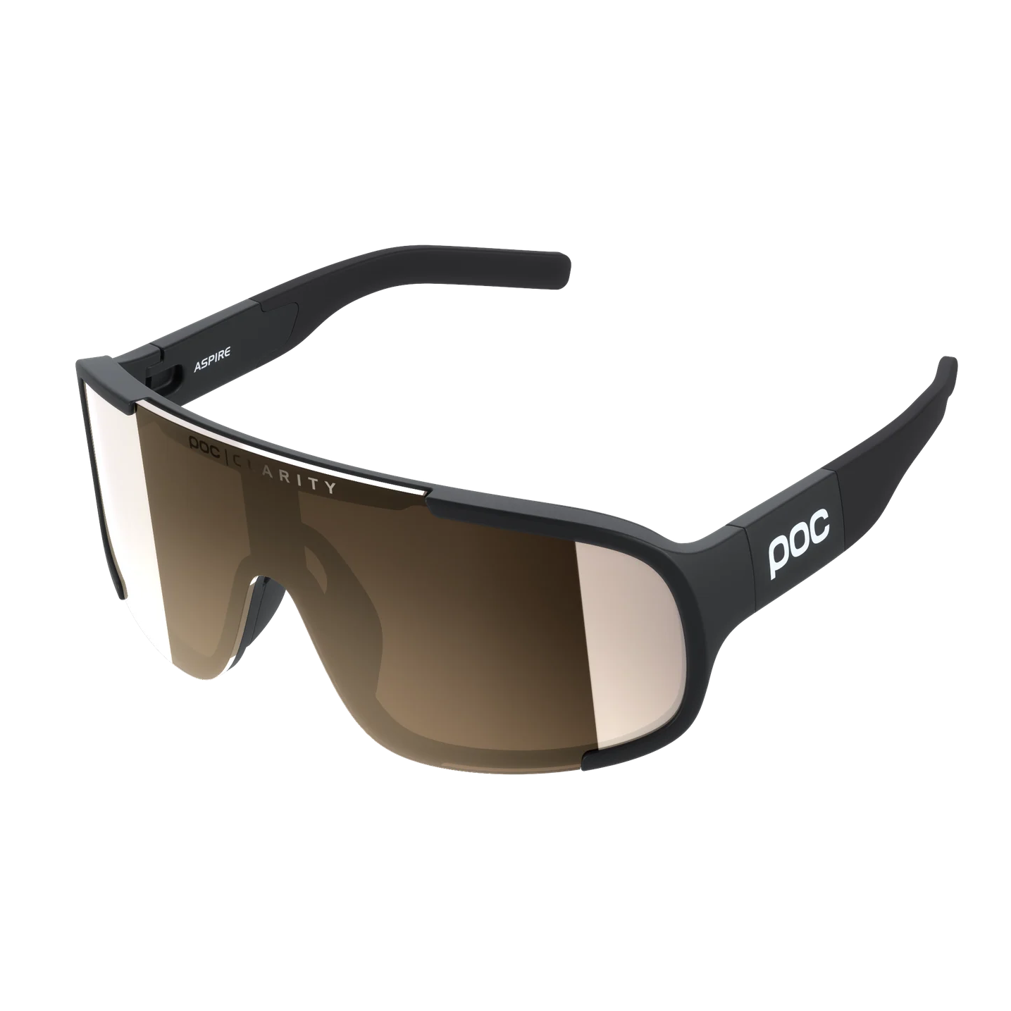 POC ASPIRE-bril Zwart helderheidsglas Trail/Deels zonnig zilver
