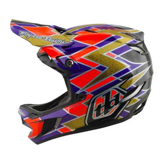 MTB-helm TROY LEE DESIGNS D4 CARBON MIPS FLUSH Oranje/Paars