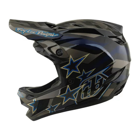 MTB-helm TROY LEE DESIGNS D4 COMPOSITE MIPS BURST Zwart/Blauw