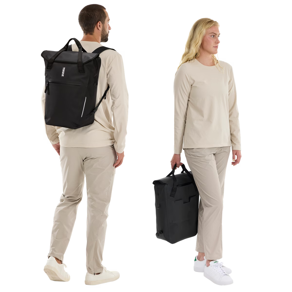 Paar THULE SHIELD Bagagetassen met Inlock Rugzak 22 L Zwart