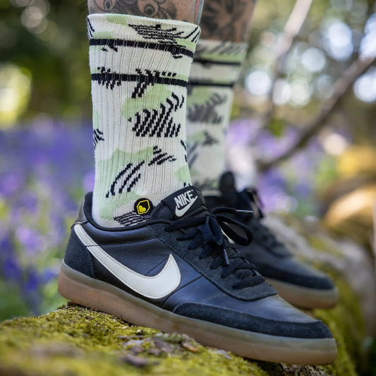 BURGTEC PATTERNED sokken Wit/Groen