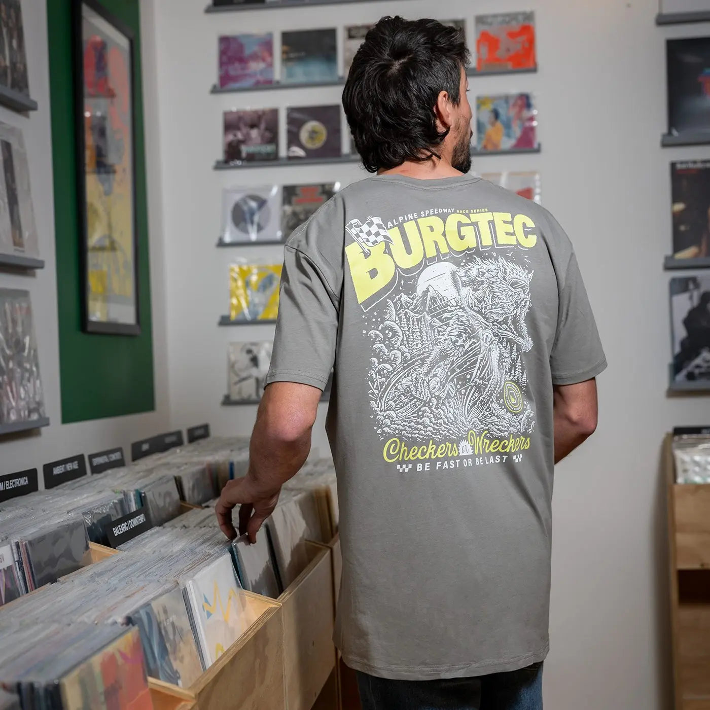 BURGTEC ALPINE SPEEDWAY T-shirt, grijs