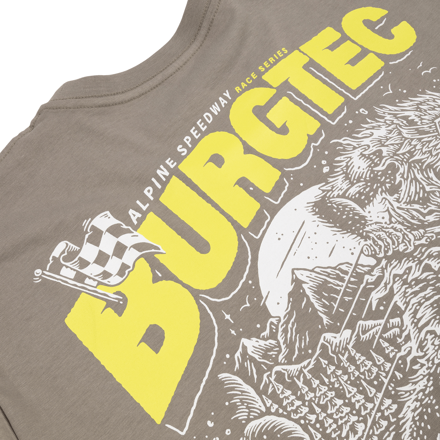 BURGTEC ALPINE SPEEDWAY T-shirt, grijs