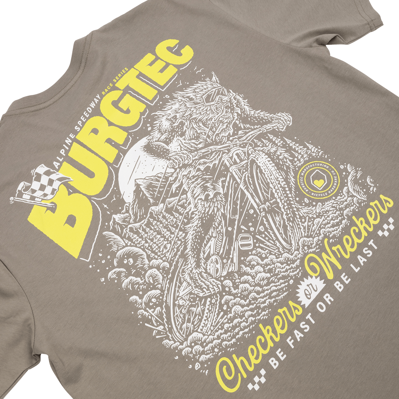 BURGTEC ALPINE SPEEDWAY T-shirt, grijs