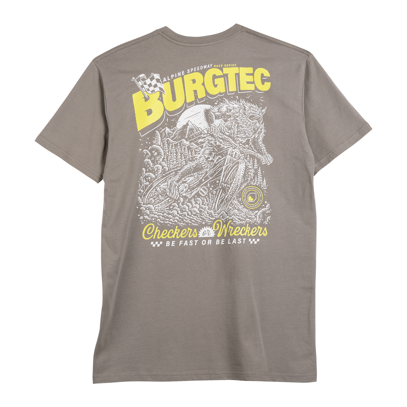 BURGTEC ALPINE SPEEDWAY T-shirt, grijs
