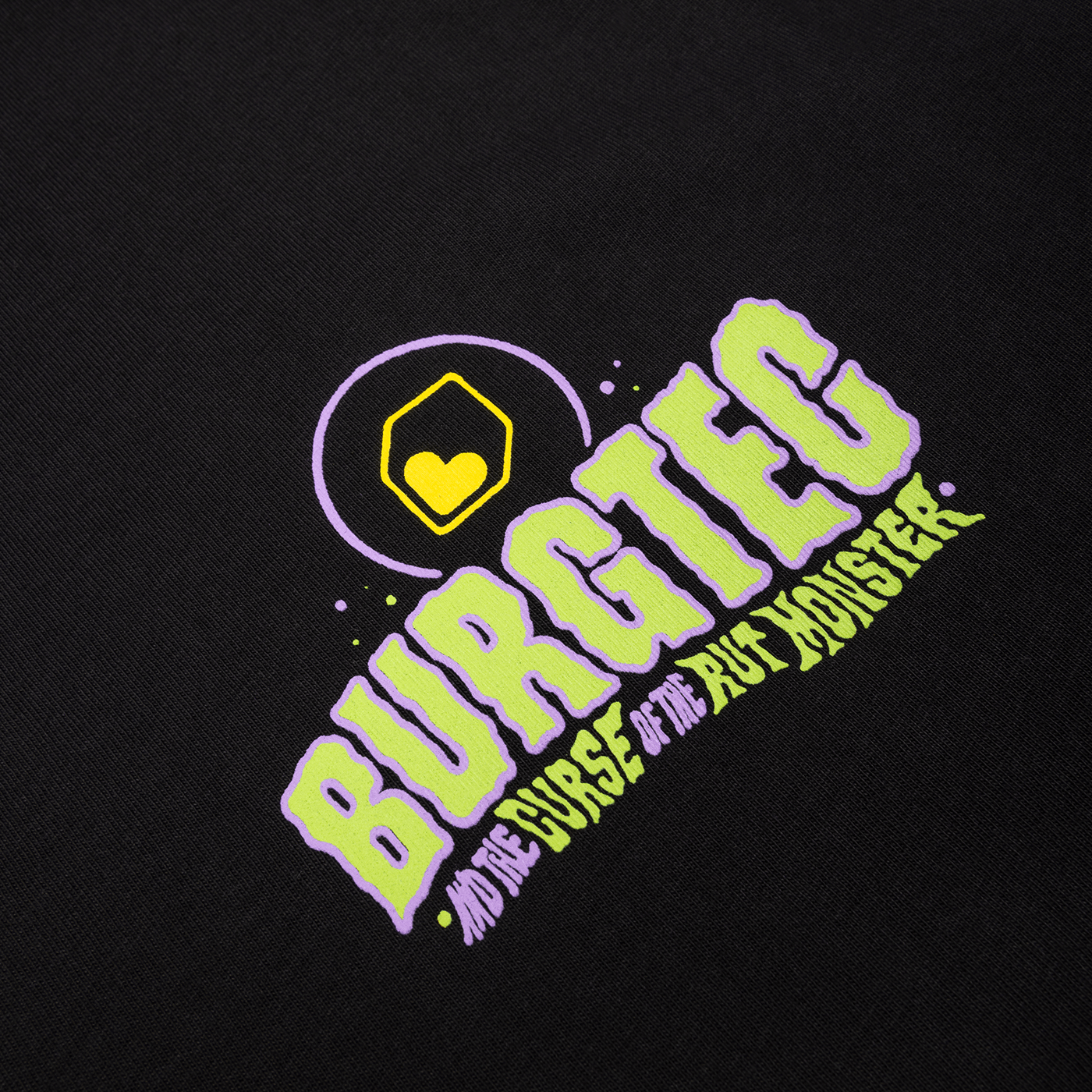 T-shirt BURGTEC RUT MONSTER Zwart