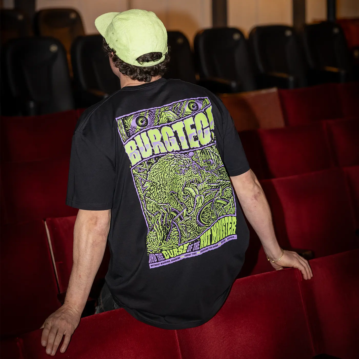 T-shirt BURGTEC RUT MONSTER Zwart