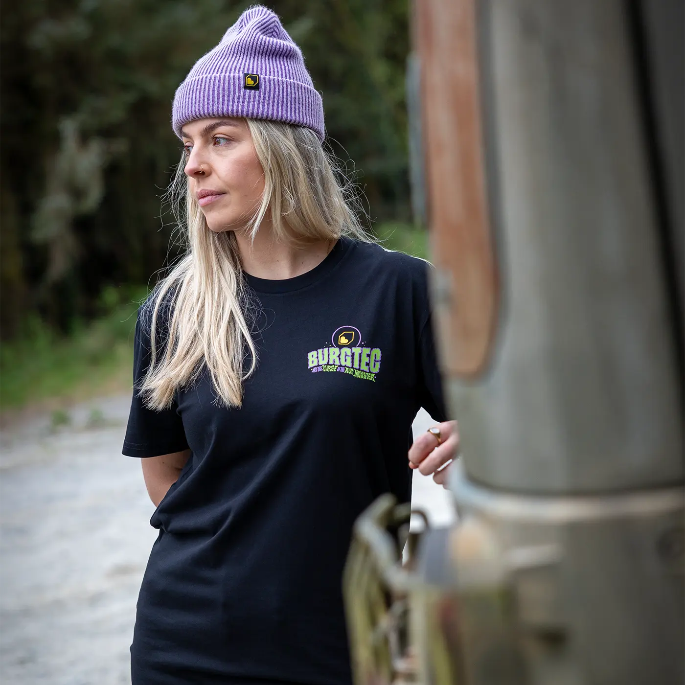 T-shirt BURGTEC RUT MONSTER Zwart