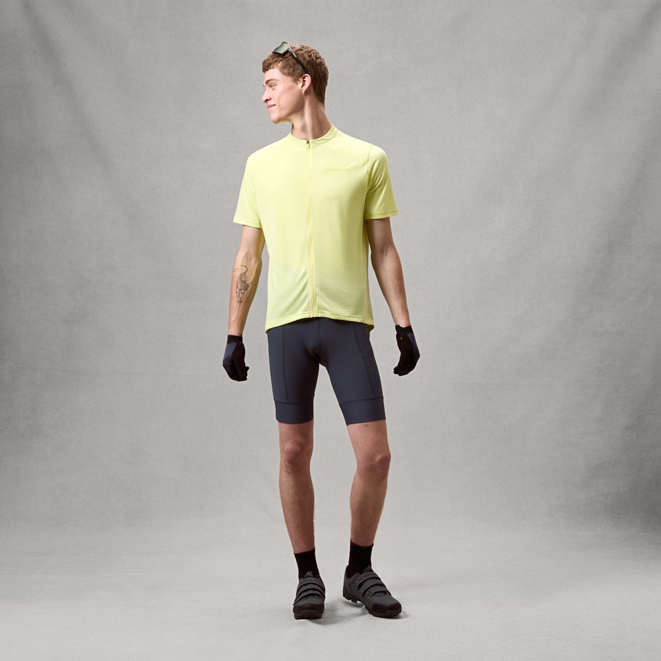 ENDURA LOOP ZIPPED Korte Mouw Oliezaad Jersey