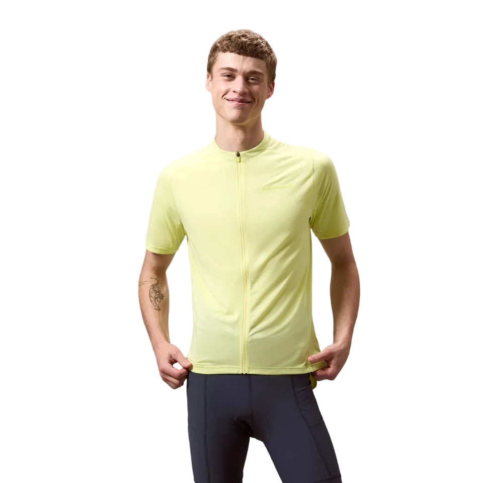 ENDURA LOOP ZIPPED Korte Mouw Oliezaad Jersey