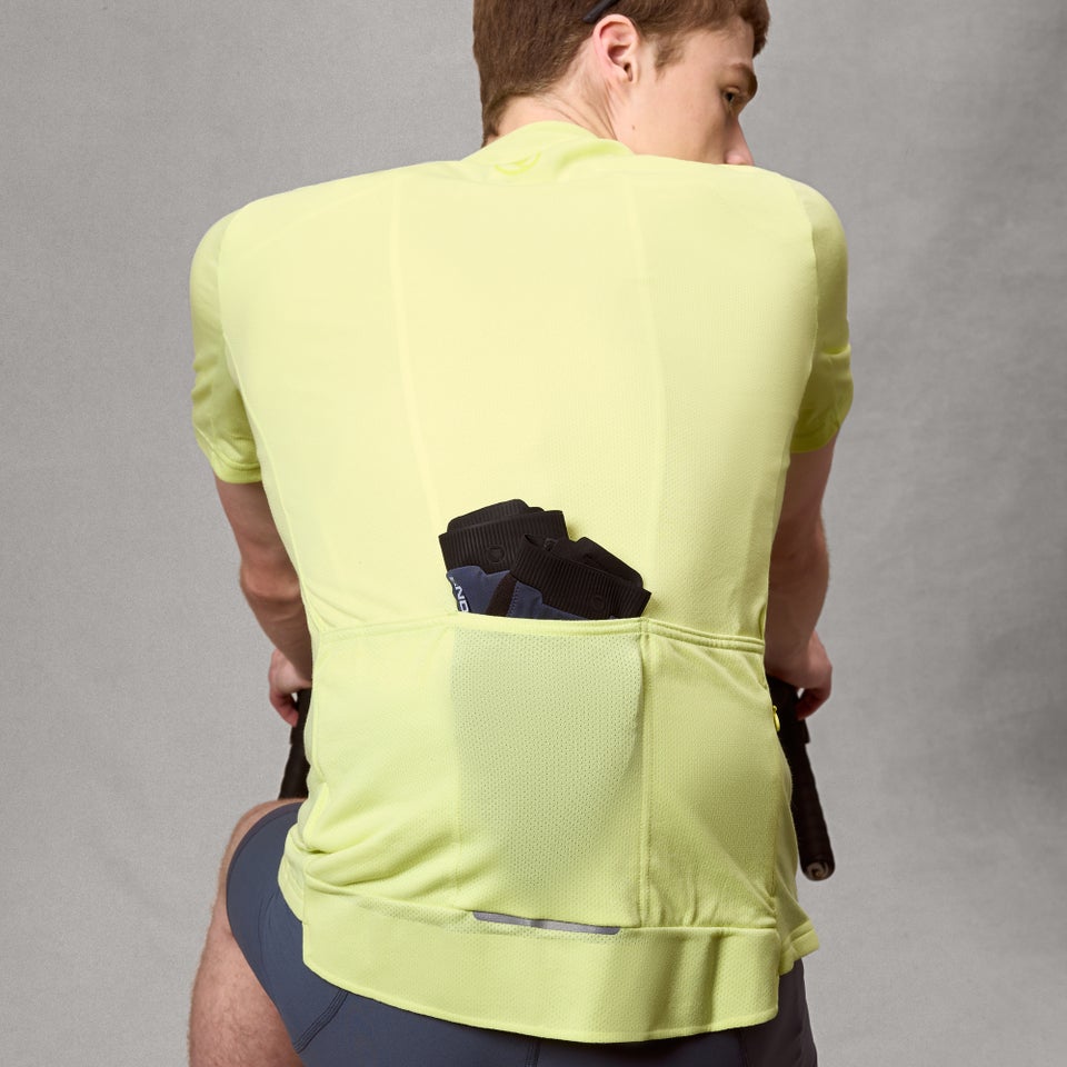 ENDURA LOOP ZIPPED Korte Mouw Oliezaad Jersey