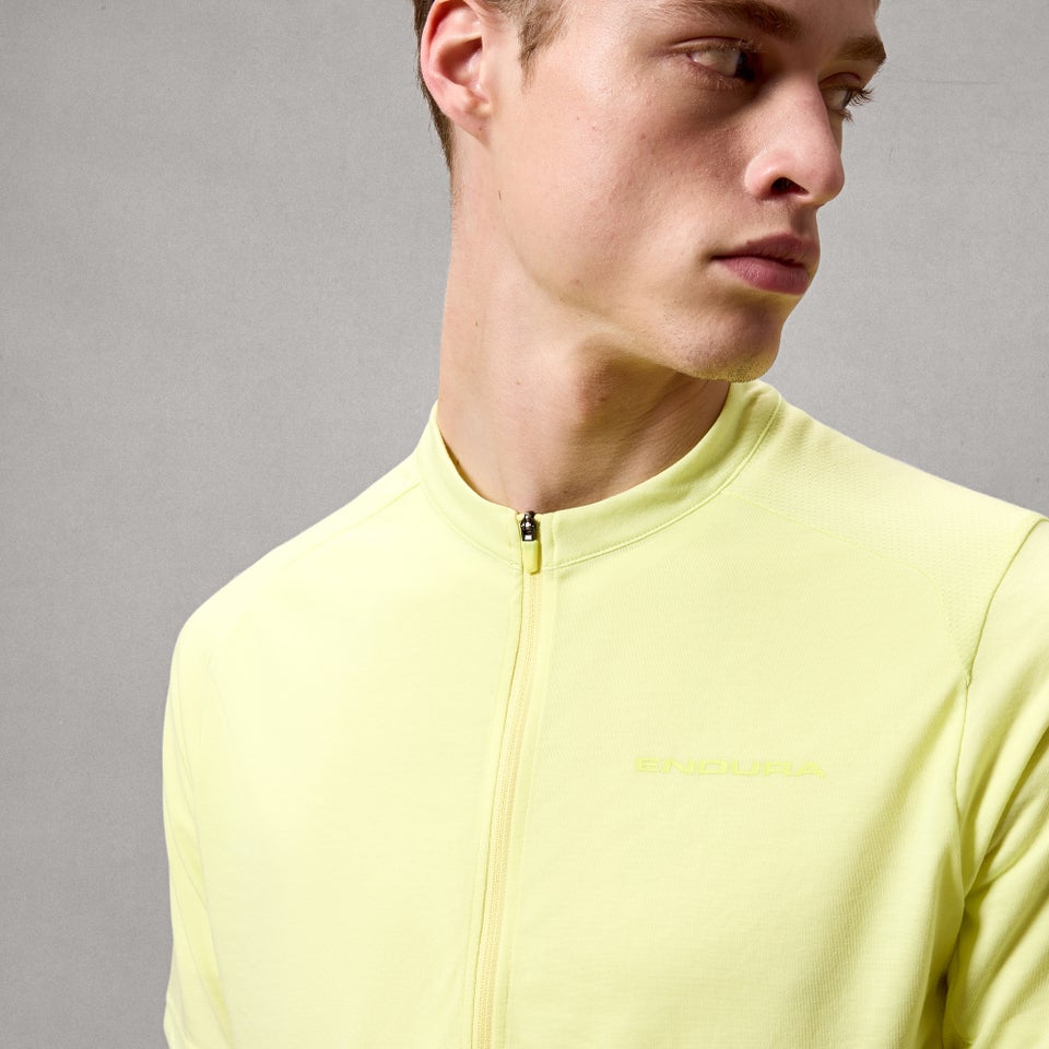 ENDURA LOOP ZIPPED Korte Mouw Oliezaad Jersey