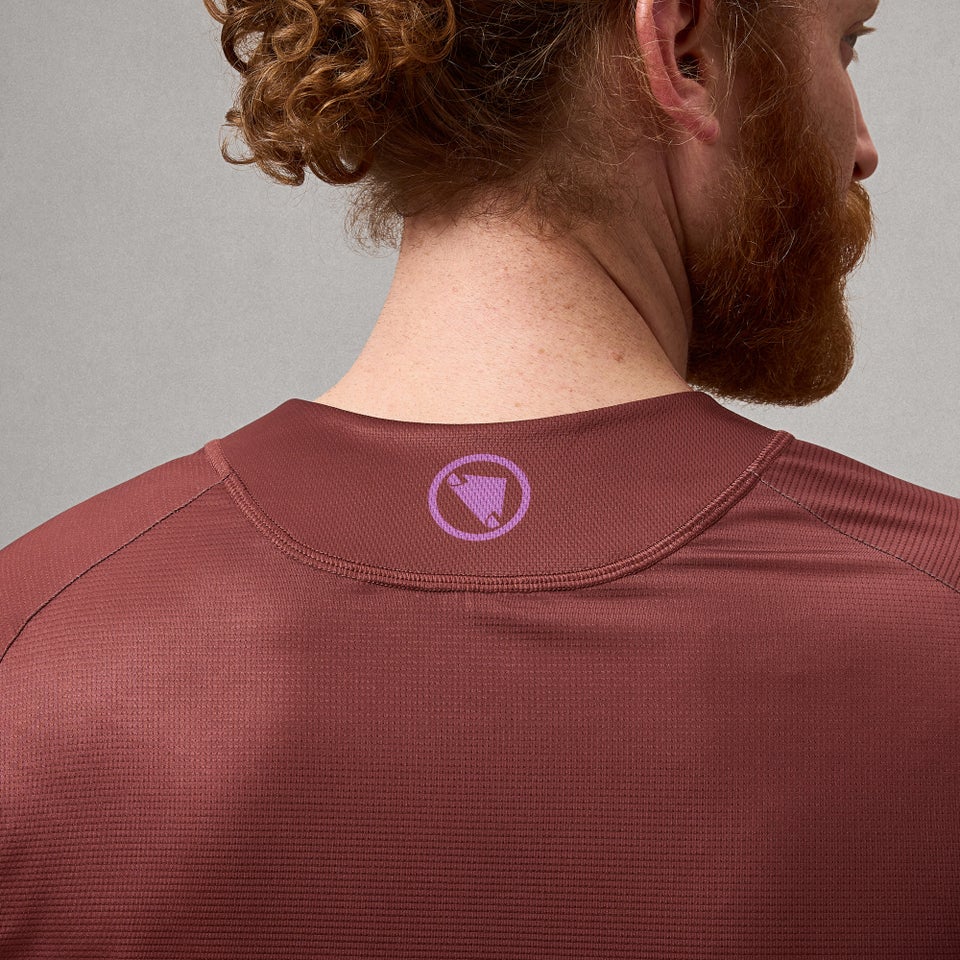 ENDURA SINGLETRACK CORE PRINTED Jersey Lange Mouw Einde Oranje