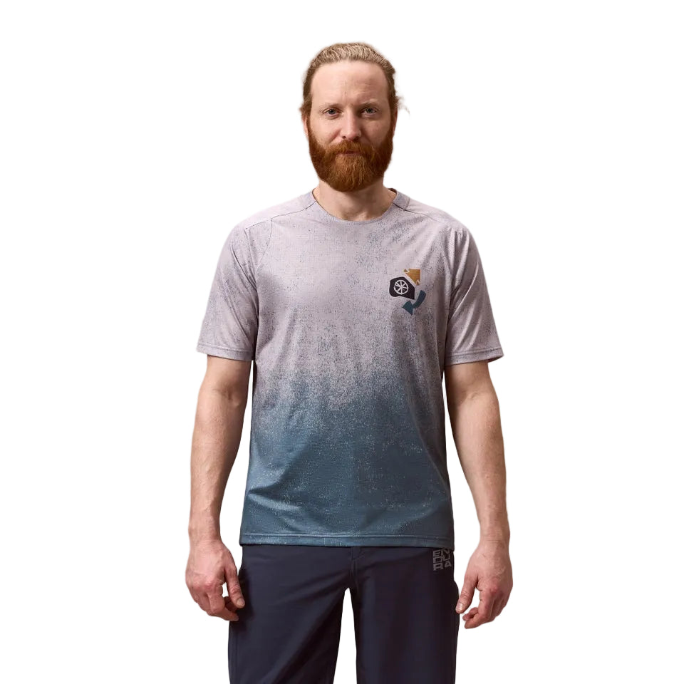 ENDURA SINGLETRACK PRINT korte mouwen titanium jersey