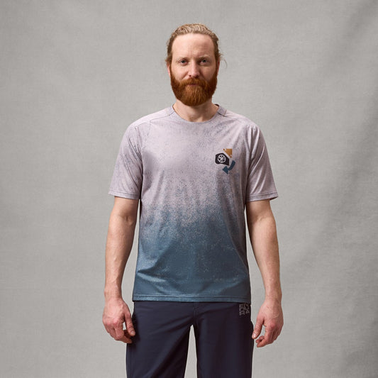 ENDURA SINGLETRACK PRINT korte mouwen titanium jersey