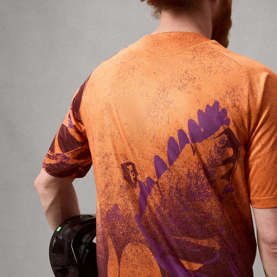 ENDURA SINGLETRACK PRINT Korte Mouw Jersey Einde Oranje