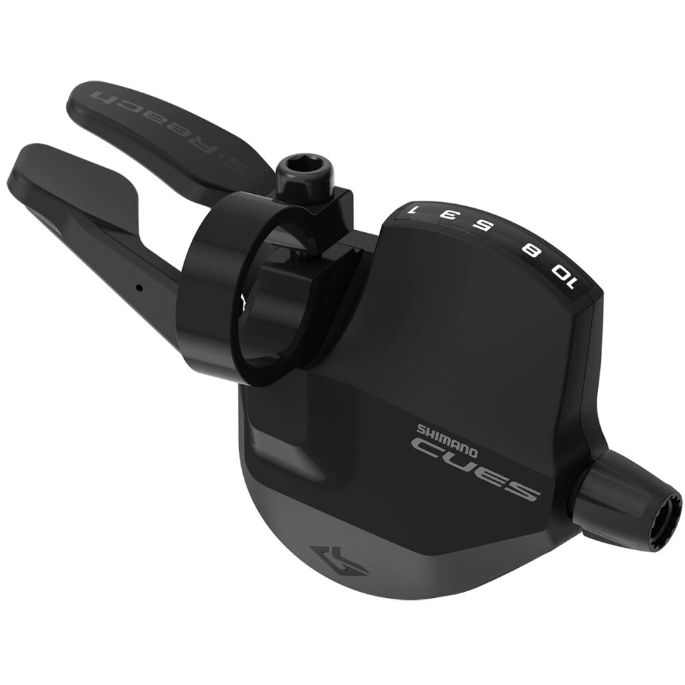 Rechter SHIMANO CUES 10V SL-U6050 Short Reach-schakelversteller met indicator