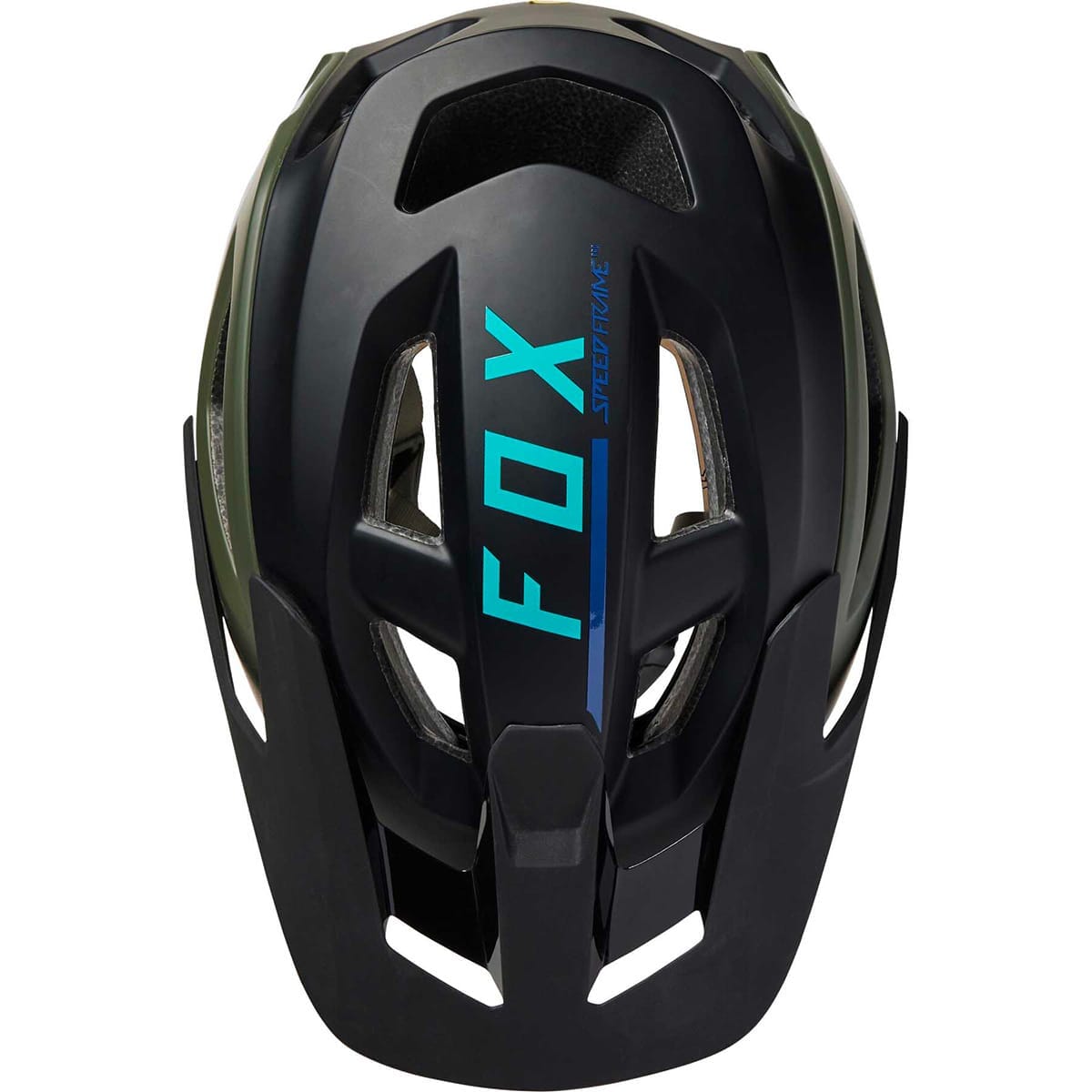 Casque VTT FOX SPEEDFRAME PRO BLOCKED Noir/Kaki