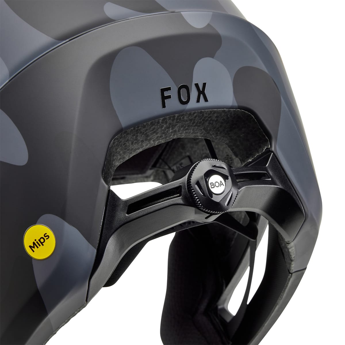 FOX DROPFRAME PRO MTB Helm Zwart Camo