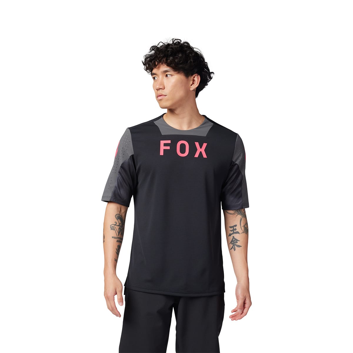 FOX DEFEND TAUNT Korte Mouw Jersey Zwart