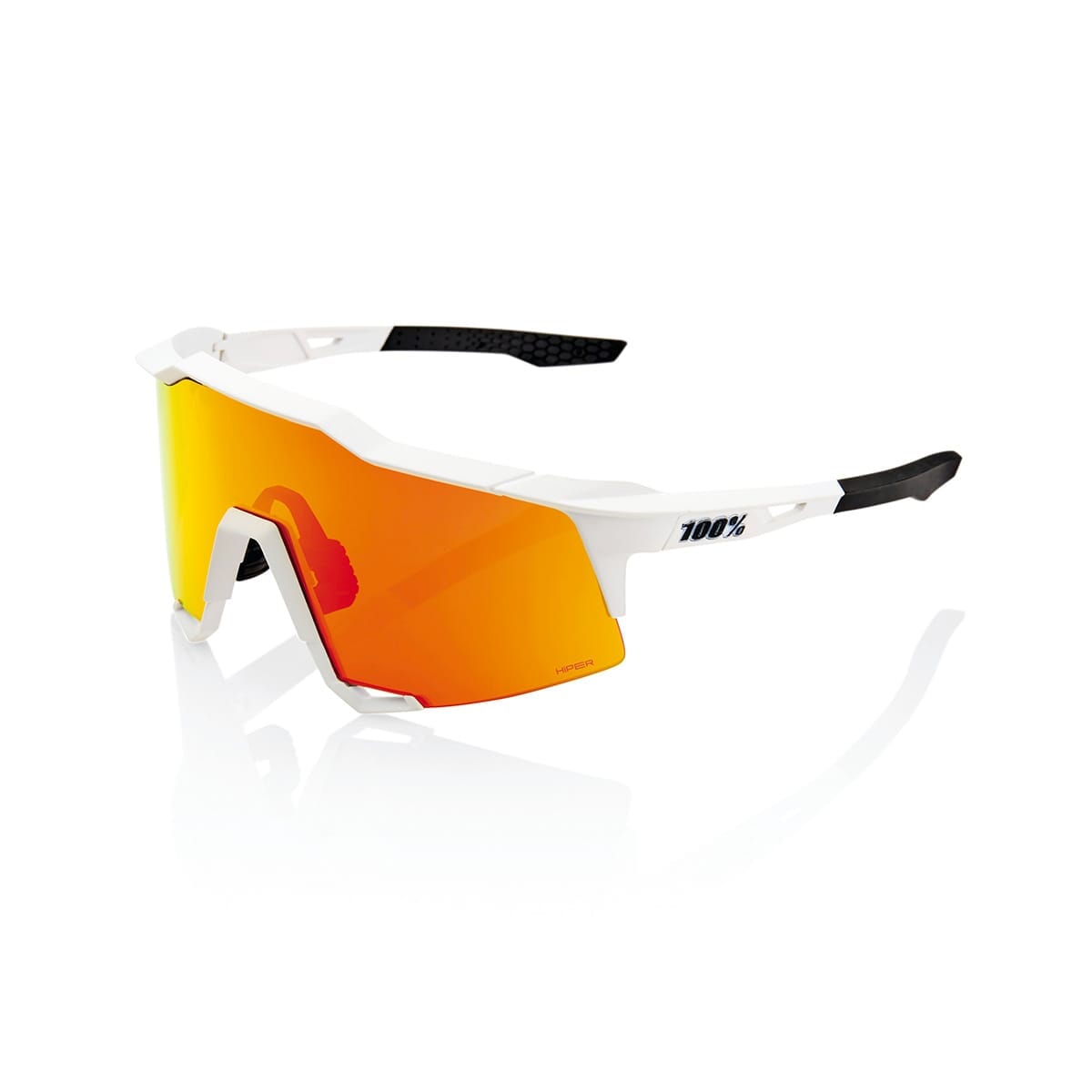 Lunettes 100%  SPEEDCRAFT SOFT Blanc Hiper Mirror Rouge