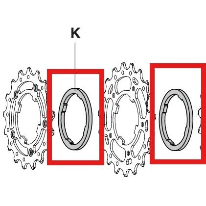 Cassette 10V CAMPAGNOLO 2,55mm spacer (DOOS VAN 2)