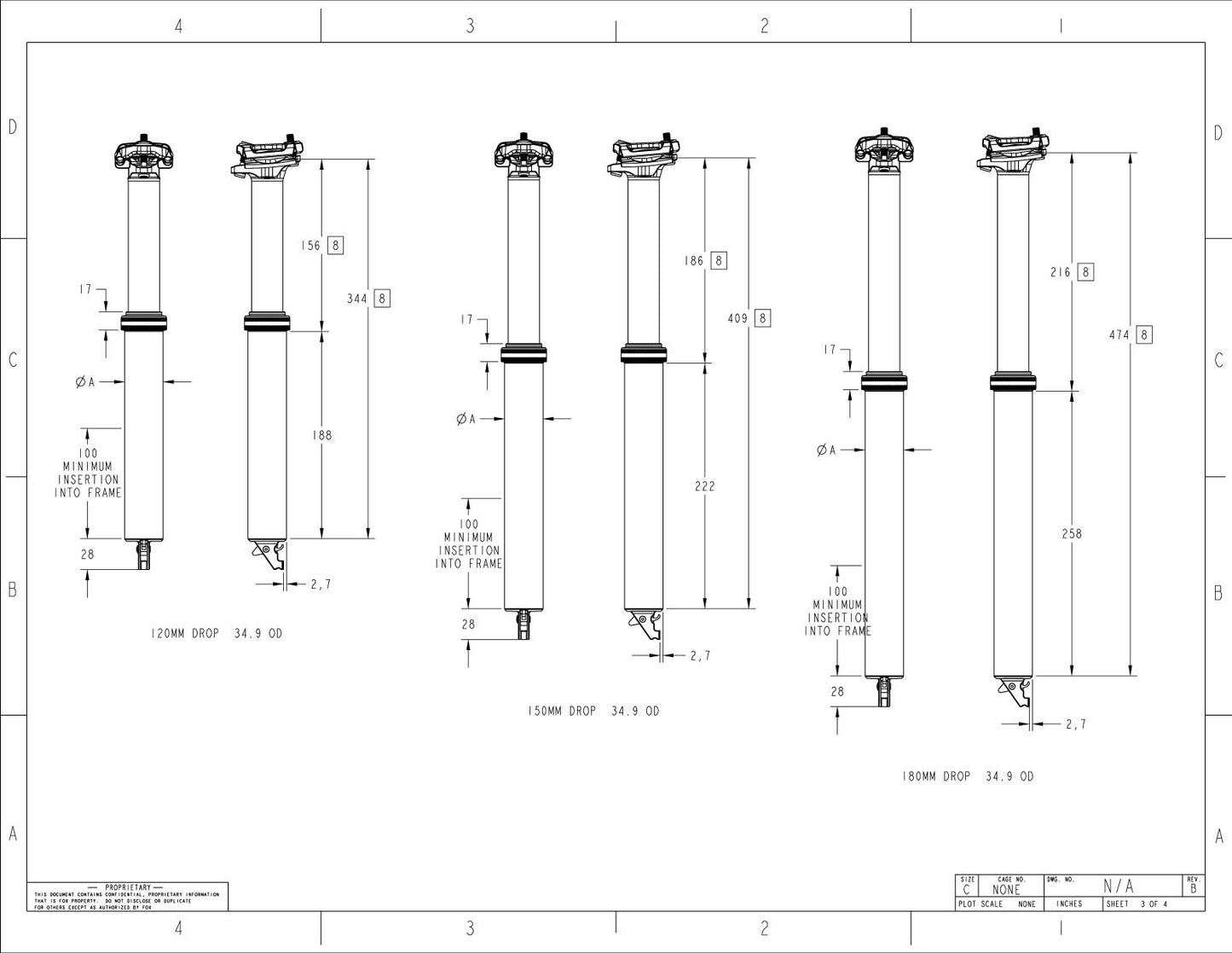 FOX RACING SHOX TRANSFER PERFORMANCE ELITE 2025 Telescopische zadelpen