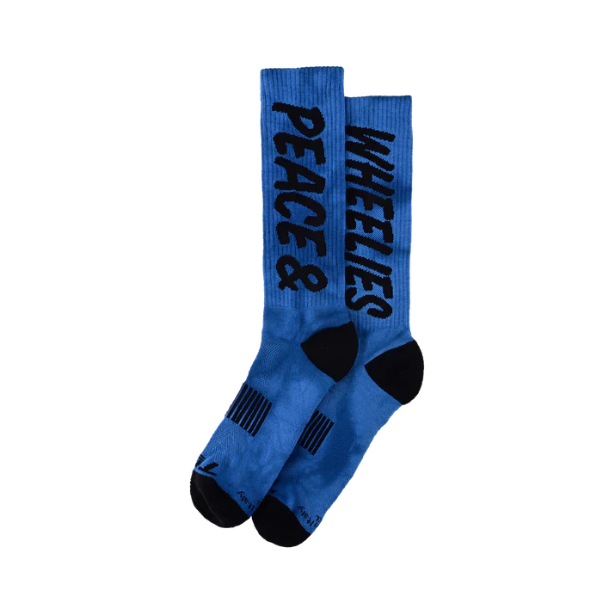 TROY LEE DESIGNS PERFORMANCE PEACE & WHEELIES Sokken Blauw 2025