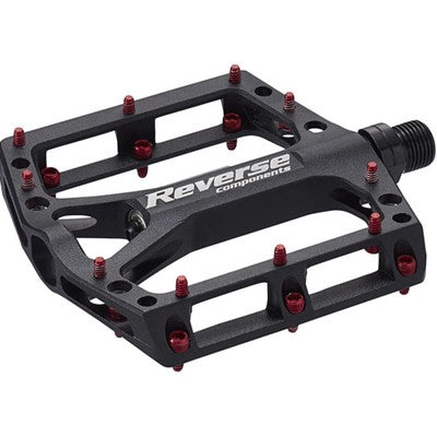 REVERSE COMPONENTS BLACK ONE platte pedalen Zwart/Rood