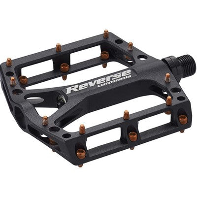 REVERSE COMPONENTS BLACK ONE platte pedalen Zwart/Oranje