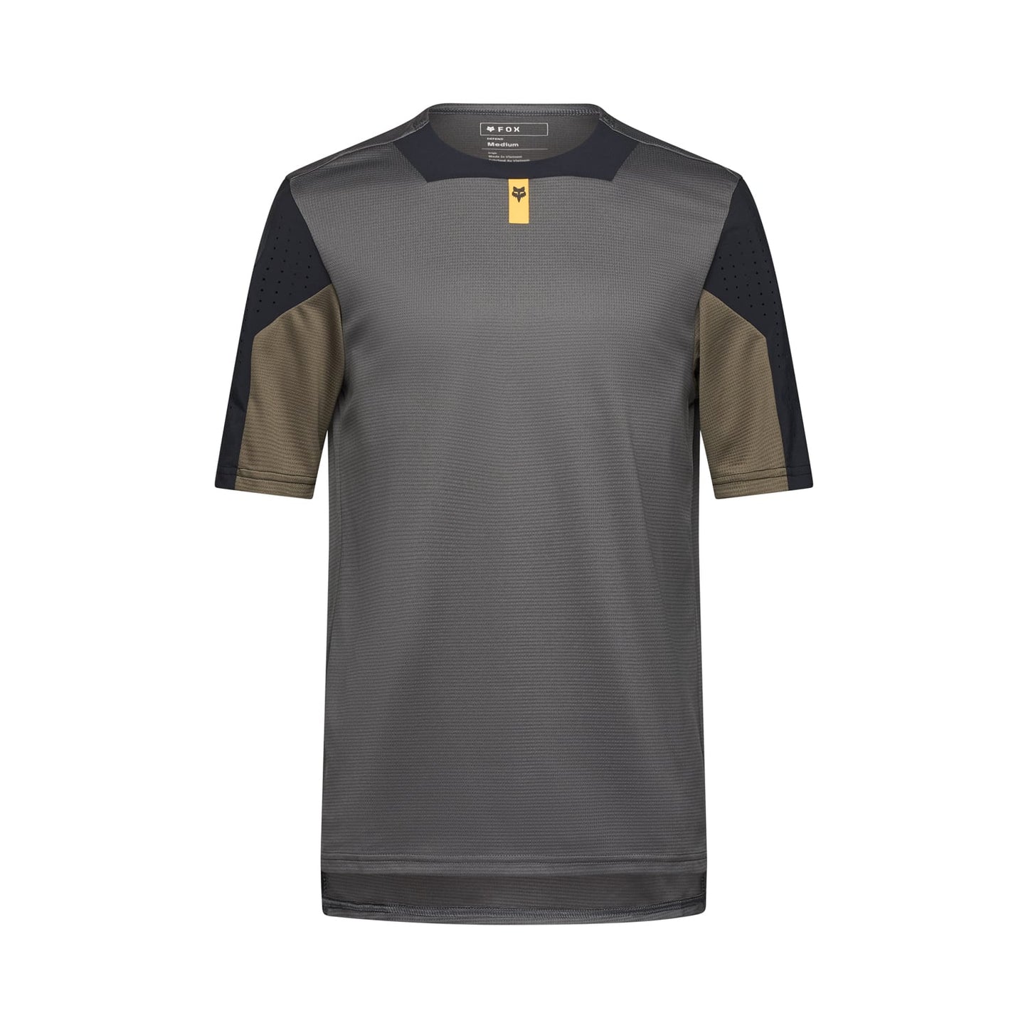 FOX DEFEND Korte Mouw Jersey Zwart 2025