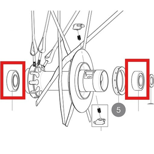 LAGERS MAVIC ACHTERNAAF 9X22X7 (B9) + 12X24X6 (6901) 2013