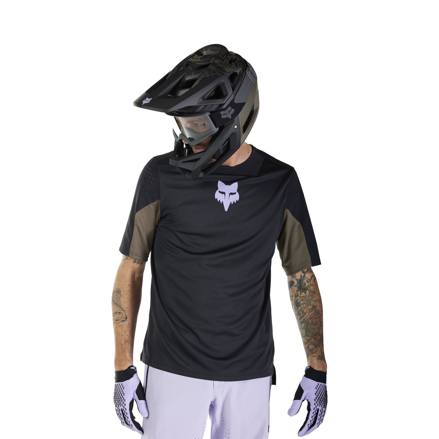 FOX DEFEND PARK Korte Mouw Jersey Zwart 2025
