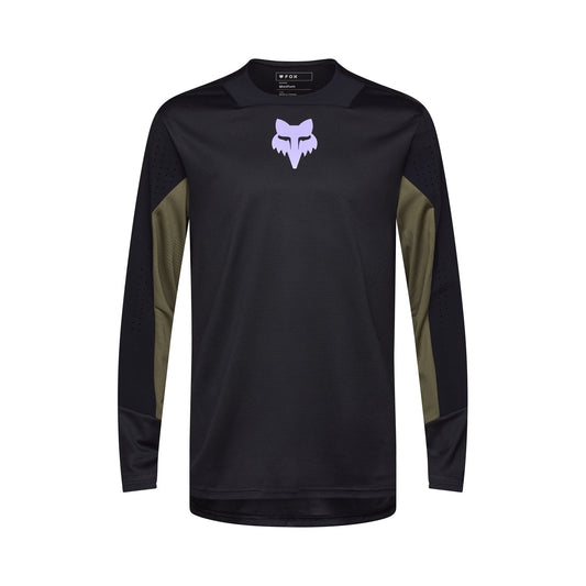FOX DEFEND PARK Lange Mouw Jersey Zwart 2025