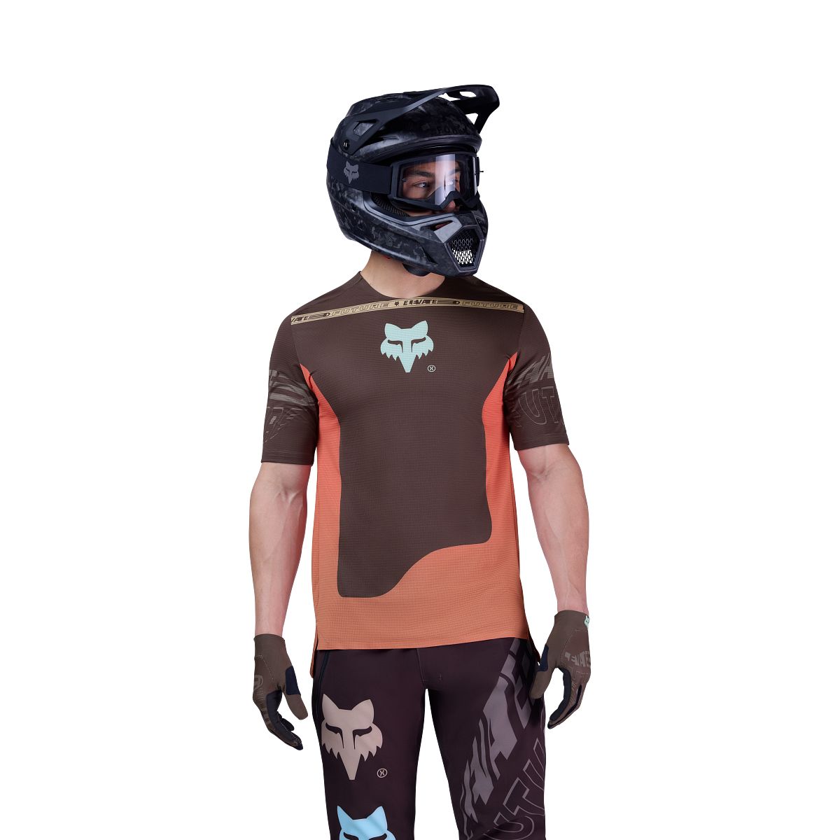 FOX FLEXAIR ELEVATED Korte Mouw Trui Bruin/Oranje