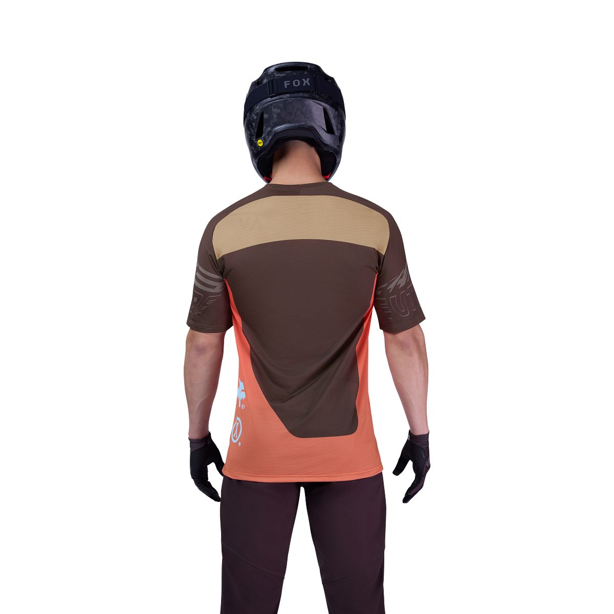 FOX FLEXAIR ELEVATED Korte Mouw Trui Bruin/Oranje