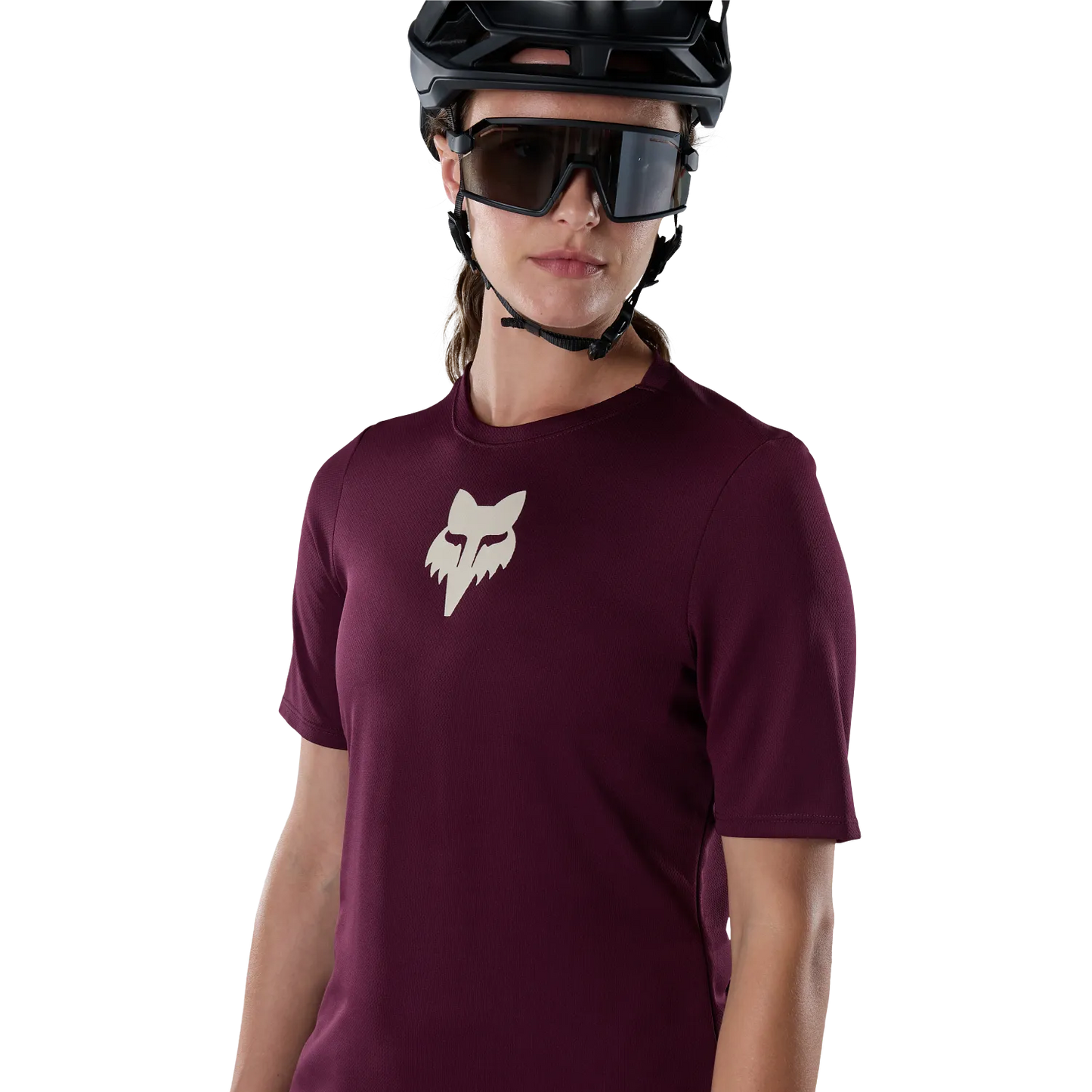 Fietsshirt FOX RANGER FOX HEAD Korte Mouwen Dames Bordeaux
