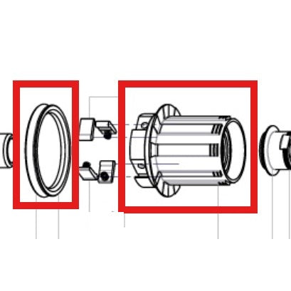 MAVIC ITS-4 FREEWHEEL BODY + SEAL 2013 (ZONDER SLEUTELS)