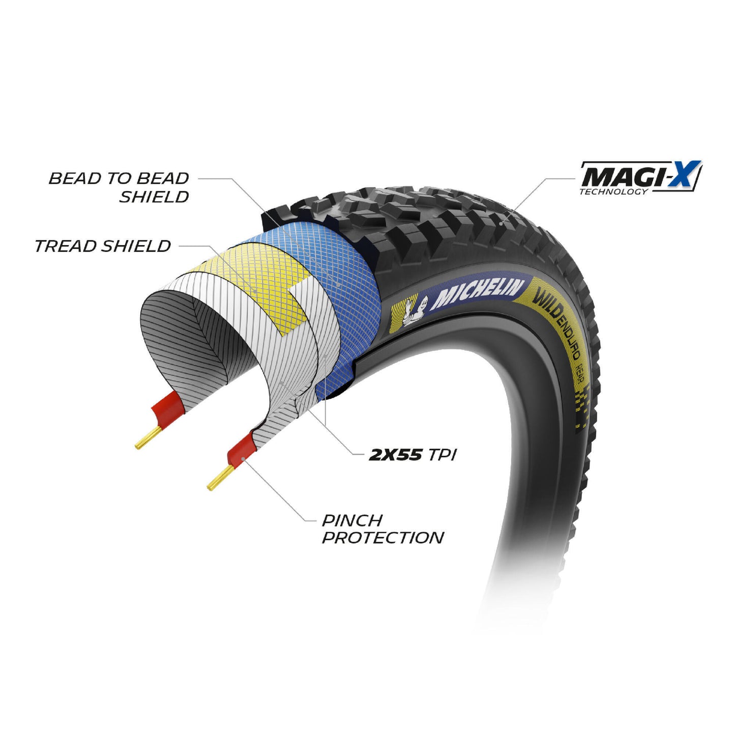 MICHELIN WILD ENDURO REAR Racing Line 29x2.40 Tubeless Ready Zachte Band