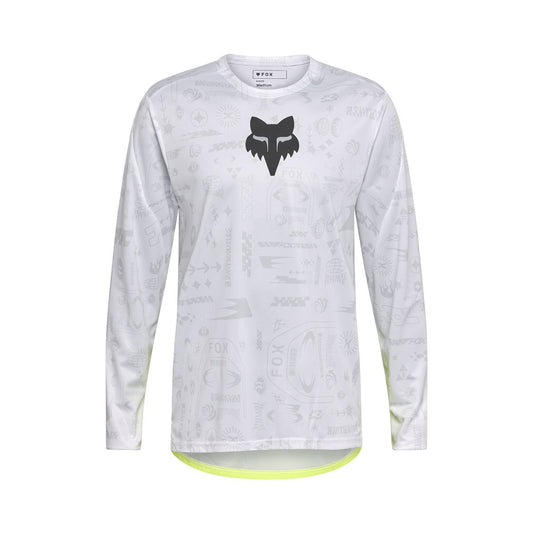 FOX RANGER LUNAR Lange Mouw Jersey Wit/Geel - Speciale Editie
