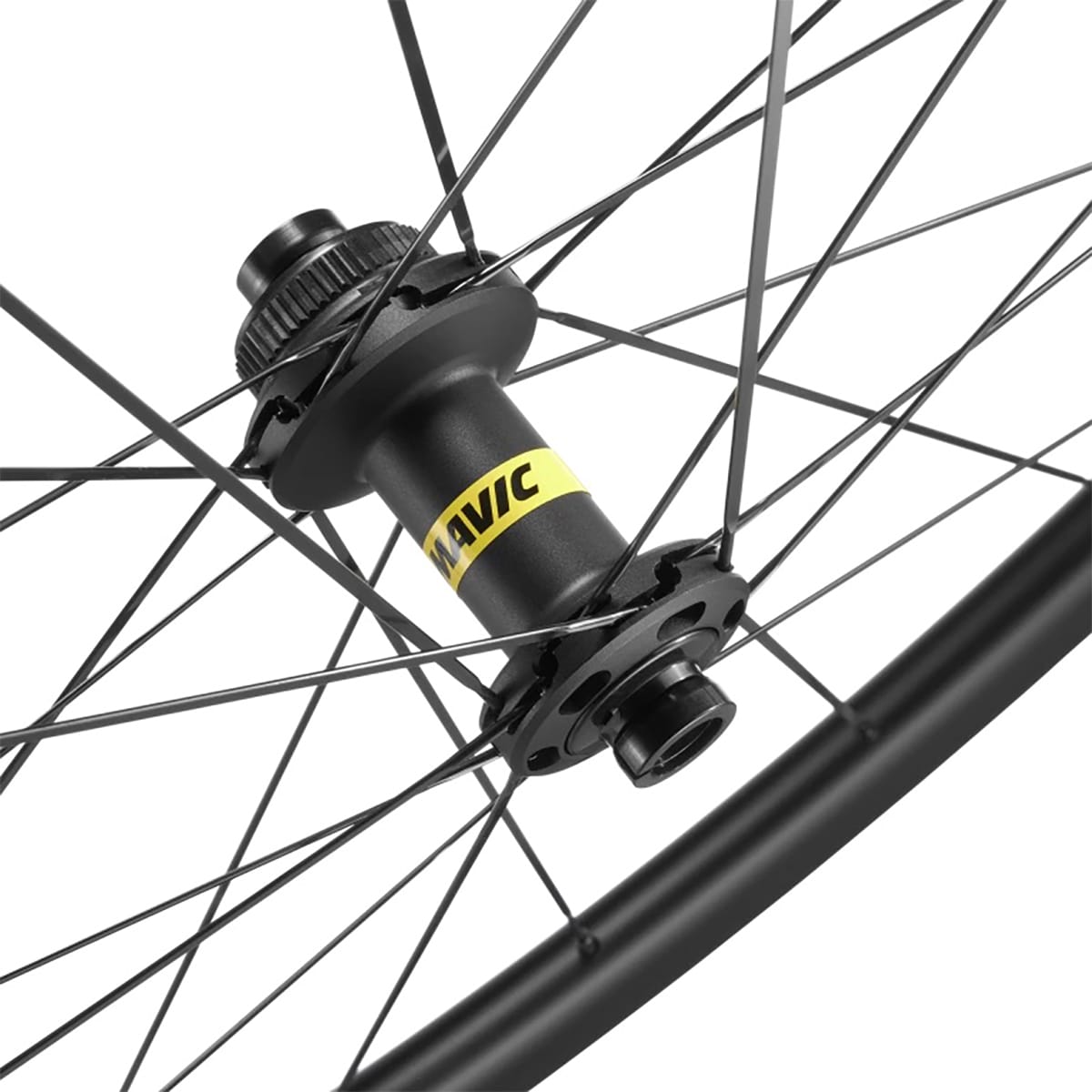 MAVIC KSYRIUM 30 DISC voorwiel met centre lock banden