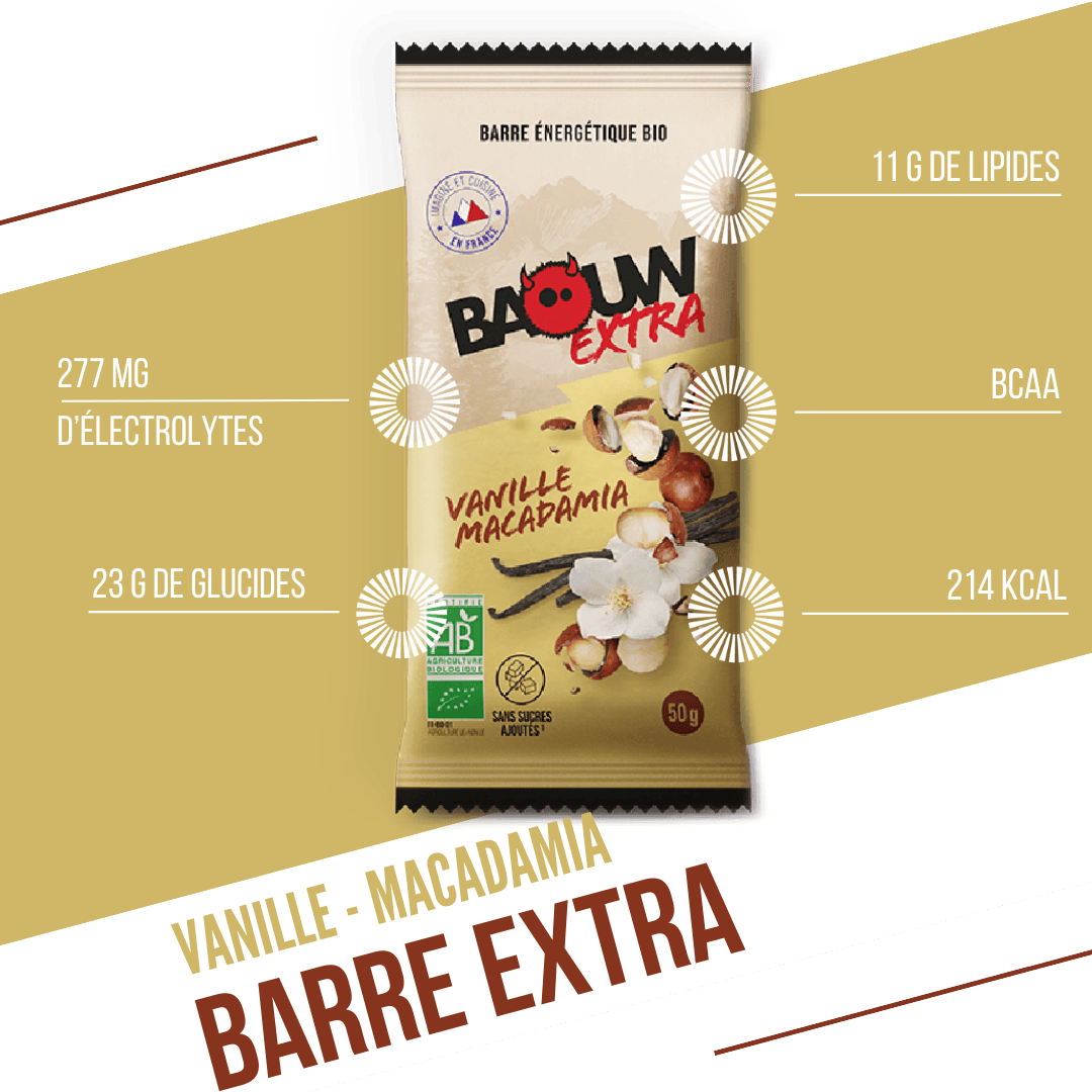 BAOUW ORGANIC EXTRA Vanille-Macadamia Energiereep (50g)