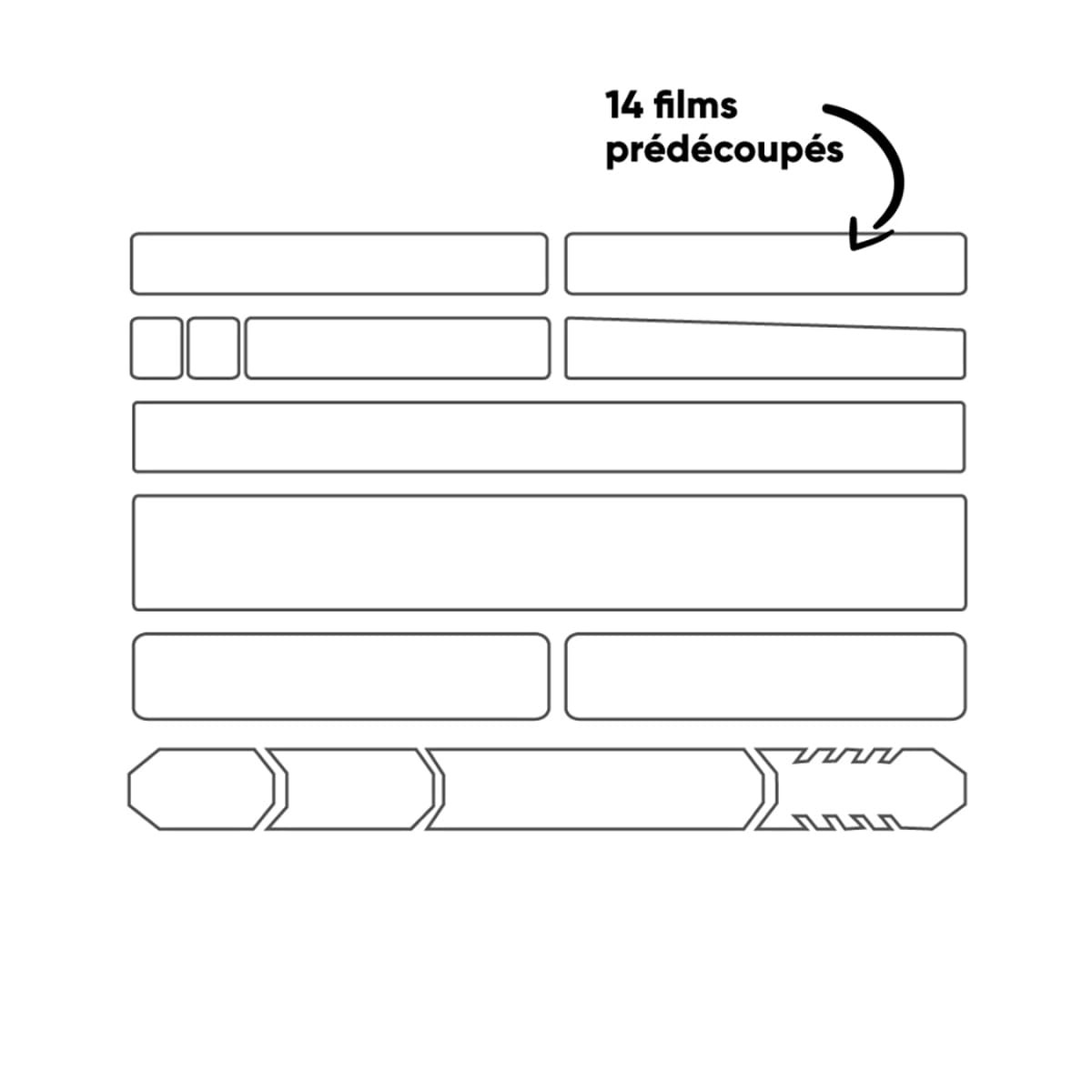 Zelfklevende framebeschermer CLEARPROTECT PACK XXL Glossy