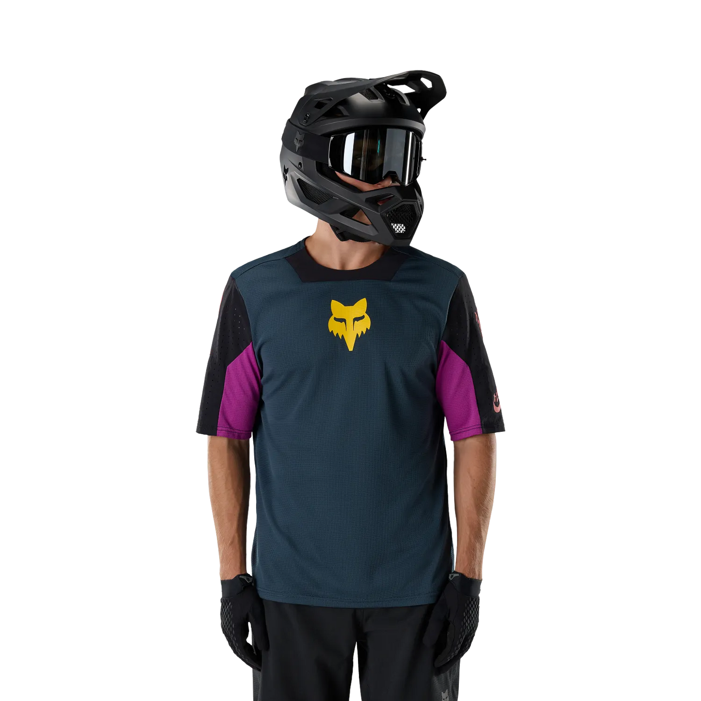 Shirt FOX DEFEND CREATION Korte Mouwen Blauw