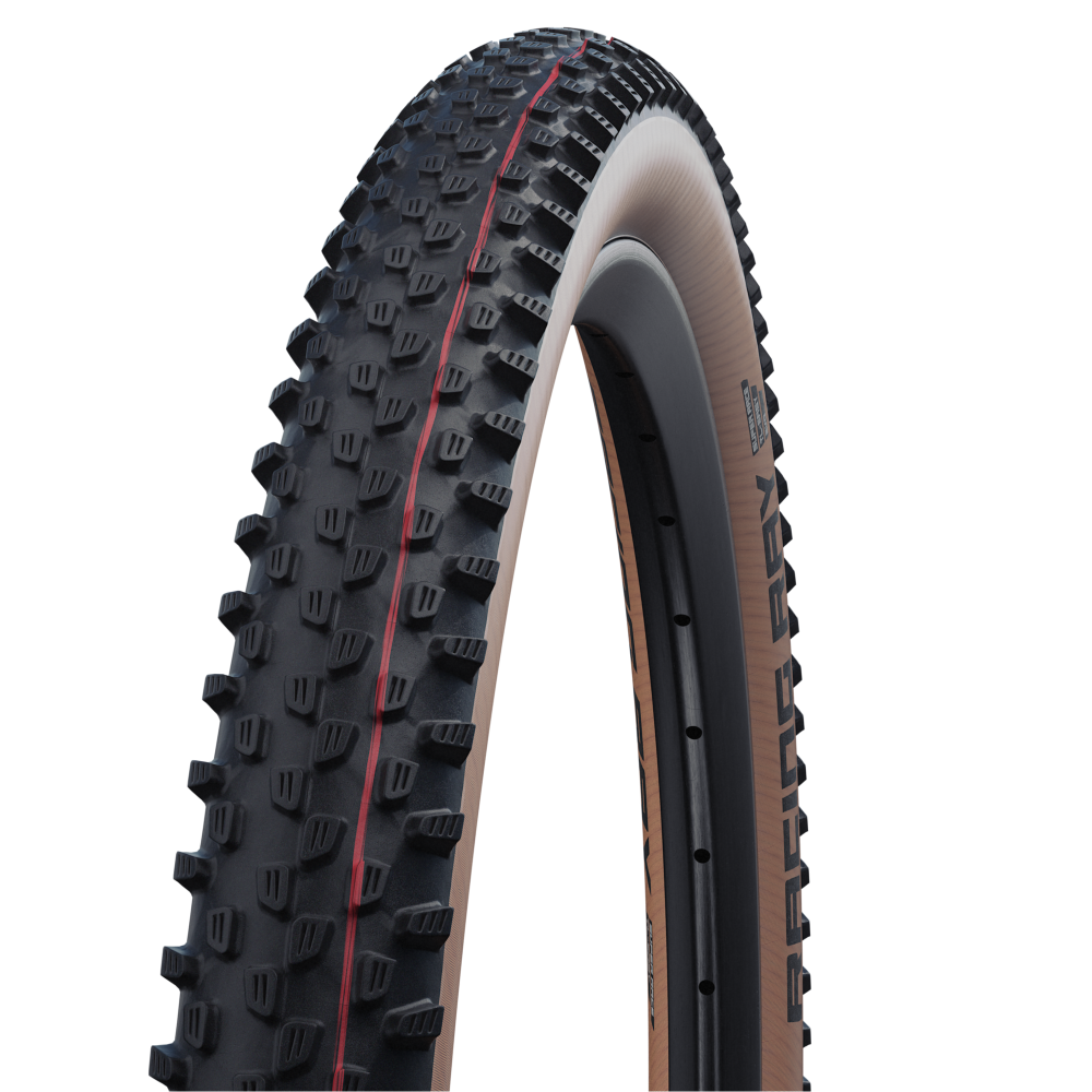 SCHWALBE RACING RAY 29x2.35 ADDIX SPEED SUPERRACE Tubeless Ready Zacht Zwart/Bruin band